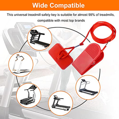 Treadmill Safety Key for Proform Image Weslo Reebok Epic Golds Gym Freemotion and Healthrider Treadmills - color: Red