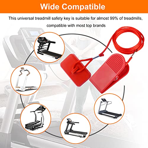 ZuKaYeHome Treadmill Magnet Safety Key for Proform Image Weslo Reebok Epic Golds Gym Freemotion and Healthrider Treadmills - color: Deep Red
