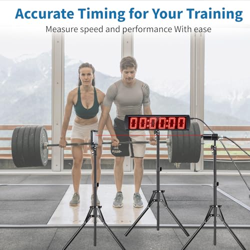 Indoor Wired Laser Timer for Training,LED Stopwatch Race Clock,Racing Timer,Skating Track and Field Running for Sprints Bike Motorcycle - style: 27 x 6.1inch