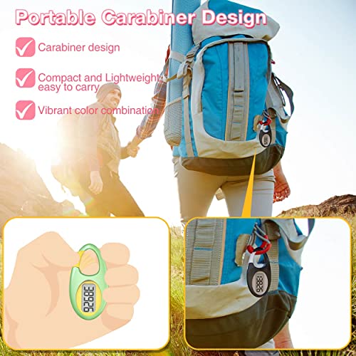 Simple 3D Step Counter, Walking Pedometer, Steps Tracker with Neck Lanyard/Carabiner for Men Women Teens Adults Seniors - color: Pink1