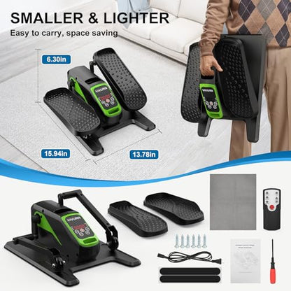 Under Desk Elliptical Leg Exerciser While Sitting for Seniors - color: Green