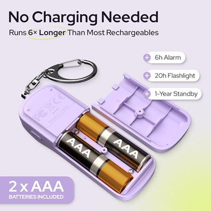 Personal Safety Alarm Keychain for Women, 130dB Panic Pin Siren, Purple - color: E - Purple