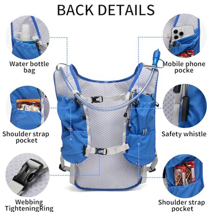 Carey STEN Lightweight Hydration Backpack with 1.5-Liter Water Bag - color: Blue