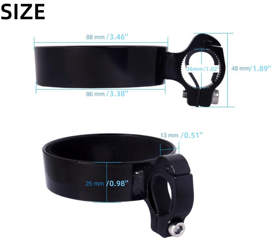 Aluminium Alloy Bike Cup Holder Coffee Holder for Bike Handlebar (A Black) - color: A Cup Holder-Black