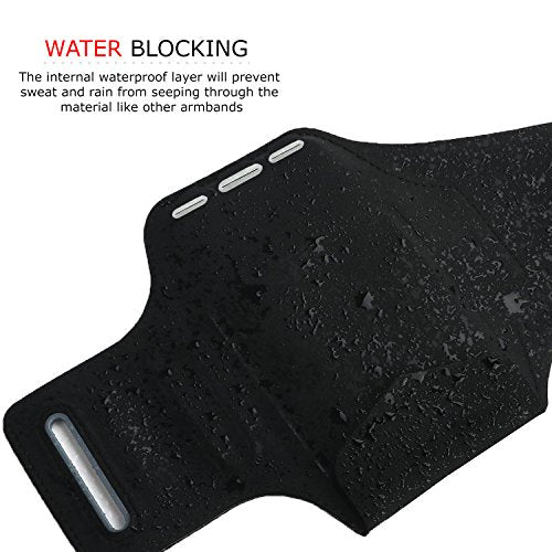 Waterproof Samsung Galaxy S25/S24/S23/S22/S21/S20 Running Armband. Sports Phone Case Holder for Runners - size: 6.2" Screen