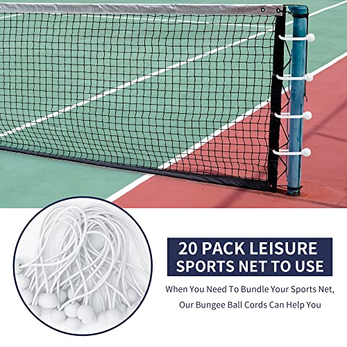 6 Inch Ball Bungee Cords, Heavy Duty UV Resistant Elastic Strap, Reusable Tie Down Cord with Balls, Indoor Outdoor Cords for Golf Net, Soccer Goals, Camping, Tent Poles, Hose (White, 20 Pack) - style: White 20 Pack