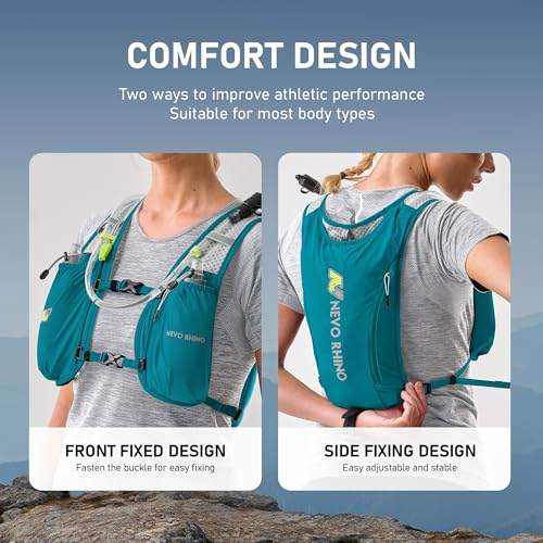 N NEVO RHINO 5L Running Vest , Hydration Vest Pack with 1.5L Water Bladder - color: Green