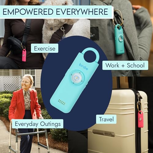 She’s Birdie 3.0 New Version – The Original Personal Safety Alarm for Women by Women–Loud Siren, Flash Light and Rechargeable Battery in a Variety of Colors (Metallic Rose Pink) - color: Metallic Rose Pink