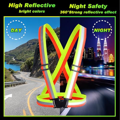 Hercicy Reflective Vest High Visibility Safety Vests Bulk - color: Yellow/Orange