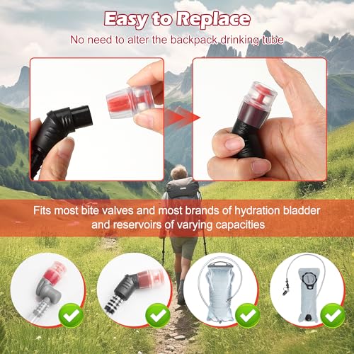 Enhon Hydration Bladder Silicone Bite Valve Replacement - color: Red