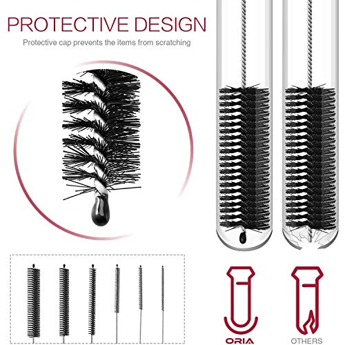 Long Straw Brush, Nylon Pipe Tube Cleaner 8.2-ihch 10 Different Diameters Set of 10 (Pack of 4) - size: 10 piece set (Pack of 4)