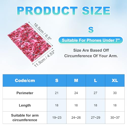 PATIKIL Sports Armband Sleeve S Size Universal Armband Pink Camouflage - color: Pink Camouflage, size: S