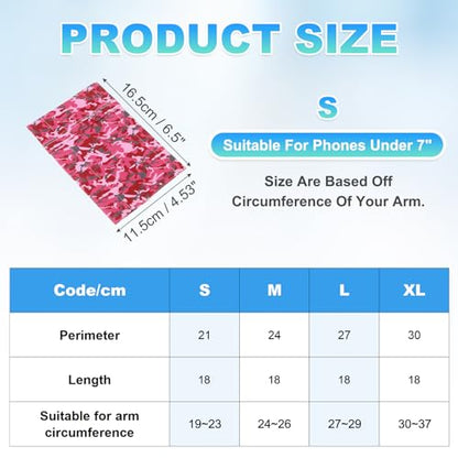 PATIKIL Sports Armband Sleeve S Size Universal Armband Pink Camouflage - color: Pink Camouflage, size: S
