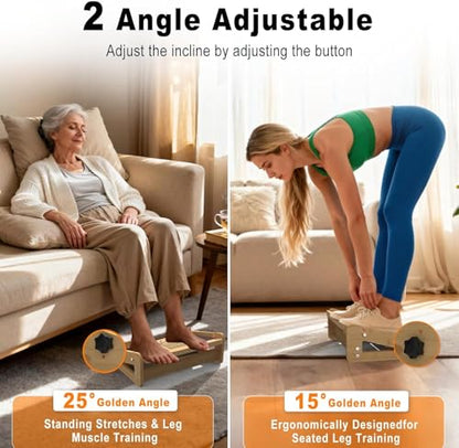HOTWAVE Slant Board for Calf Stretching with Foot Massage Roller