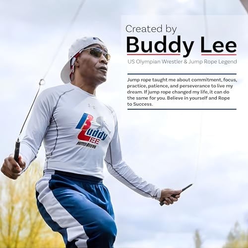 Buddy Lee Aero Speed Jump Rope 2.0 Upgraded Version with Sonic Rocket Speed Swivel Bearing | Tangle-Free & Adjustable Jump Rope for Men & Women - For Fitness, Double-Unders, and Cross-Training - color: Silver