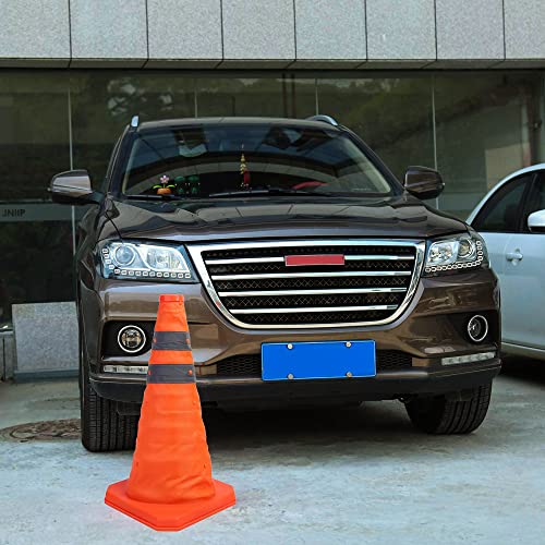 Sunnyglade 4 Pack 20 inch Collapsible Traffic Cones Pop up Reflective - size: 20 inch