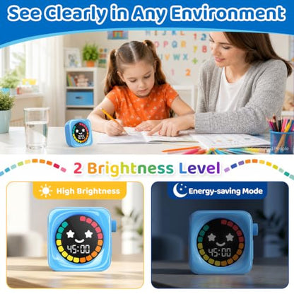 Visual Timer for Kids ADHD, 99-Mins Digital Countdown/Stopwatch Timer, Blue - color: Blue