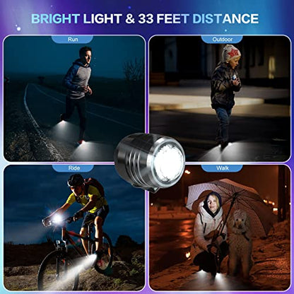 Original 2 Rechargeable LED Headlights for Shoe Charms, Rechargeable Flashlight Attachment for Shoe Accessories Kids Boy Girl Men Women Sandals, Clip on Clog Headlamp Shoe Decoration Charms
