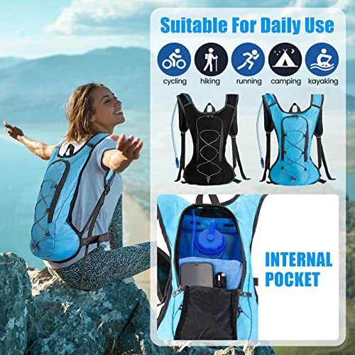 Wesiti 2 Pack Water Backpack Pack with 2L Hydration Bladder, Black, Blue - color: Black, Blue