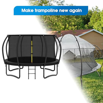 1 Set Trampoline Curved Net Pole, Universal, 10 to 16 ft