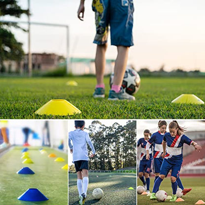 50/100/200pcs Disc Cones, Soccer Cones with Carry Bag and Holder, 5 Colors - size: 100pcs