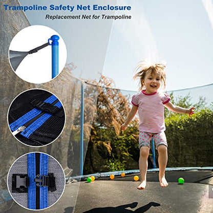 NONMON Trampoline Replacement Safety Net 12ft 13ft 14ft 15ft - size: 12ft 6 pole