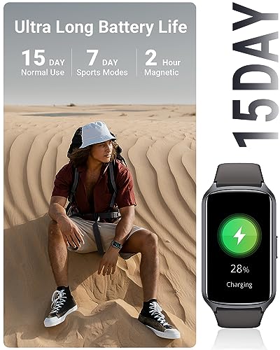 Amzhero Health Fitness Tracker with 24/7 Heart Rate, Blood Oxygen, Blood Pressure, Sleep Tracker, 5ATM Waterproof Activity Trackers with Step Tracker, Pedometer (S & L Bands Included) - color: Spaceblack