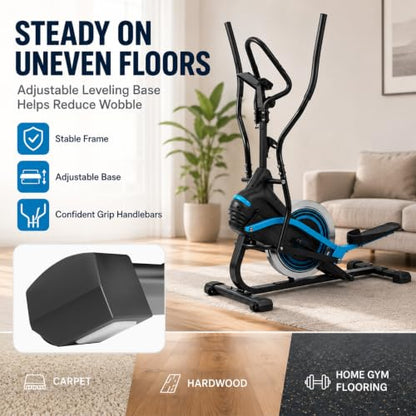 3-in-1 Elliptical Exercise Machine for Home, 15.5-Inch Stride