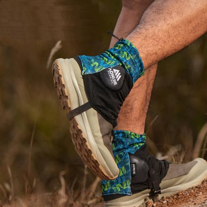 AONIJIE Low Trail Running Gaiters Reflective Ankle Guards for Hiking Marathon Triathlon Breathable Sand Prevention - color: Green