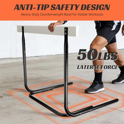 MR Height Adjustable Track & Field Hurdle, Anti-Tip Training Hurdle