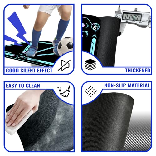 Soccer Training Mat, Soccer Training Equipment, Soccer Gifts for Boys 8-12 - color: Technology, size: 2'11" x 1'11" (L x W)
