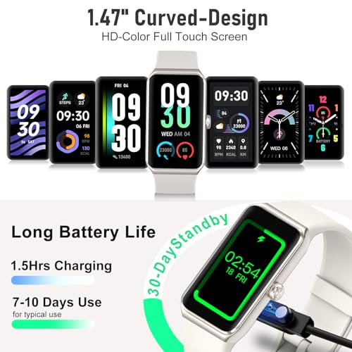 Fitness Tracker with 24/7 Heart Rate,Blood Pressure Sleep Tracking,104 Sports Modes Calories Smart Watch,IP68 Waterproof Step Counter Activity Trackers Pedometer for Android&iPhone Women Men (Beig)