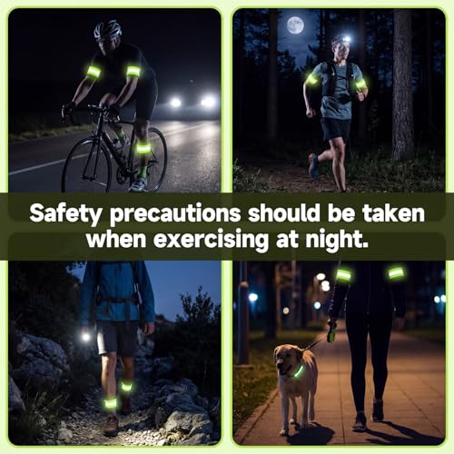 10pcs Reflective Running Armbands,High Visibility Reflective Armband
