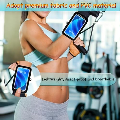 Wristband Phone Holder for Running, Forearm Armbands, Running Armband with Card Slot for iPhone Pro Max Plus (16/15/14/13/12/11/X/XR) Galaxy S24/S10, Cell Phone Armband Up to 7.0'' Phone