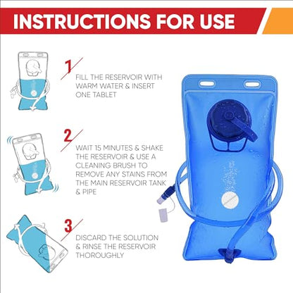 CleanHike Hydration Bladder Cleaning Tablets, Water Reservoir, 36 Ct
