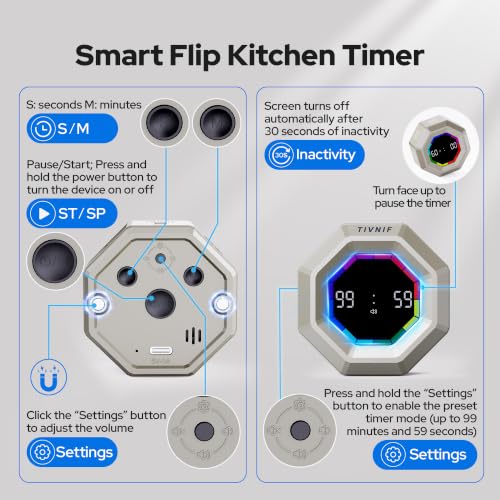 Visual Timer for Kids Kitchen Timer Pomodoro Magnetic Visual Countdown - color: Gold