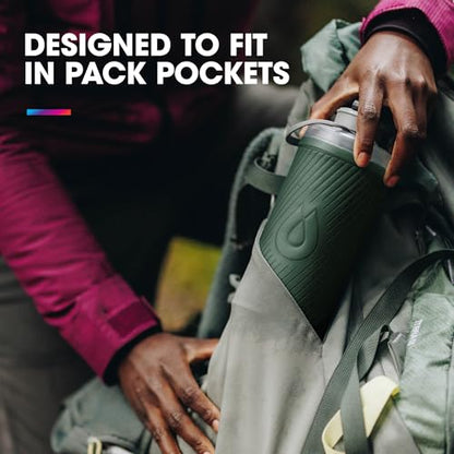 HydraPak Flux Collapsible Backpacking Water Bottle (1L, Sage Green) - color: *NEW* Sage Green, style: 1L/32oz