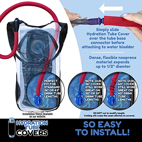 Hydration Pack Insulated Drink Tube Covers - color: Purple