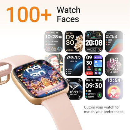 Fitpolo Smart Watch for Women(Make/Answer Call), 1.85" Ultra-HD Display - color: Light Pink