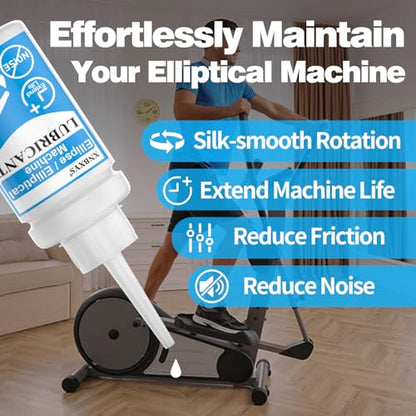 2 Pcs Elliptical Exercise Machine Lubricant, Lube Apply to Under Desk Ellipse Leg Exerciser for Home, Electric Seated Foot Pedal Exerciser, Reduce Nosie & Keep Machine Running Smoothly