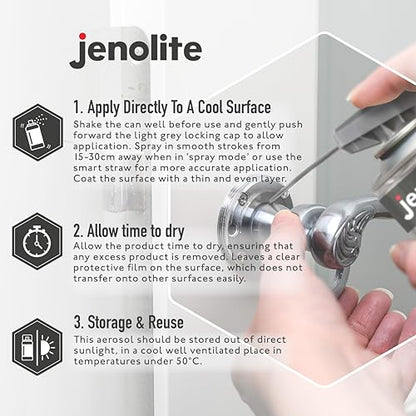JENOLITE Silicone Spray Lubricant | SMART Straw | High Performance Multi-Purpose Lubrication | Heat Resistant, Repels Dirt & Moisture, Non-Toxic Lubricant | 400ml (13.5fl oz) - size: 13.5 Fl Oz (Pack of 1)