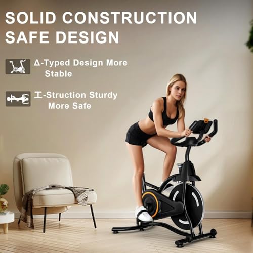 Maicifi Indoor Cycling Bike, Silent Belt Drive, Heavy Flywheel, Digital Display, Home Gym Cardio Workout Training