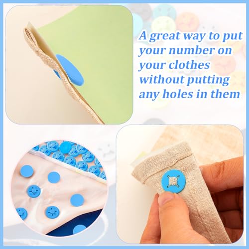 Juexica Race Bib Clips Running Number Holder - color: Blue