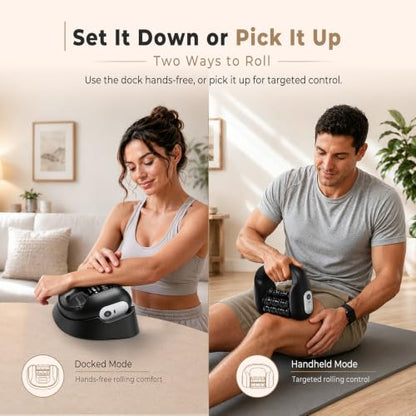Rolling Percussion Massager with Hands-Free Dock