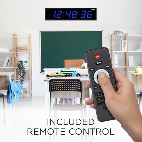 Ivation Oversized Digital Wall Clock with Large LED Display & Timer, 48" - color: Blue, size: 48" Inch