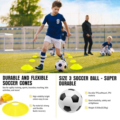 Soccer Goal, Kids Soccer Goals for Backyard Set, Pop Up Soccer Net - color: Black Yellow, size: 4 ft x 3 ft