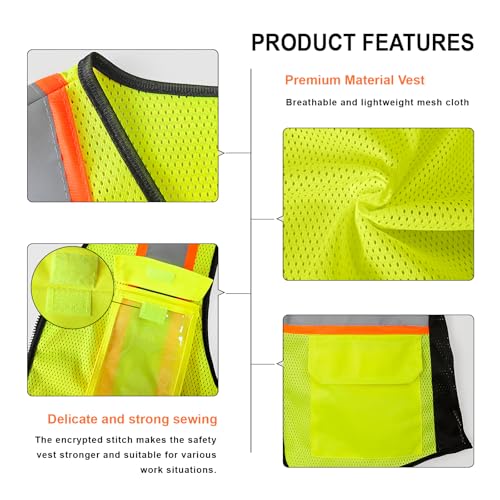 Safety Vest for Women 9 pockets Womens Safety Vest, Yellow S - color: Yellow, size: Small