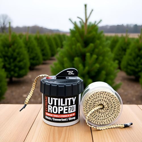 Rapid Rope Canister, 70ft Tan Tactical Paracord, 1100lb Test, USA Made - size: 70ft, style: Tan