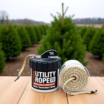 Rapid Rope Canister, 70ft Tan Tactical Paracord, 1100lb Test, USA Made - size: 70ft, style: Tan