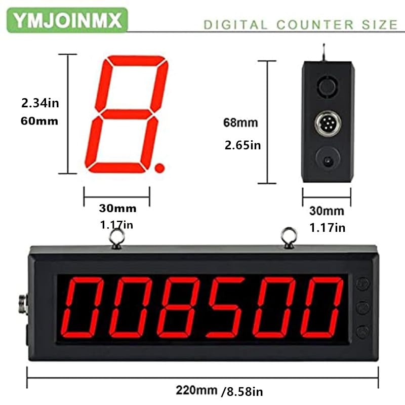 Digital LED Tally Counter with Infrared Sensor, 1.5in Red Display